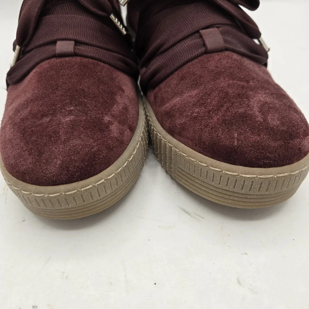 Gabor 33.333‎ Suede Bow Sneaker Merlot Burgundy Size 7 US / EUR 37